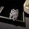 Fashion Retro Super Flash Zircon Micro-Inlaid Cut Out Stylish Large Pearl Grace Versatile Opening Fancy Ring