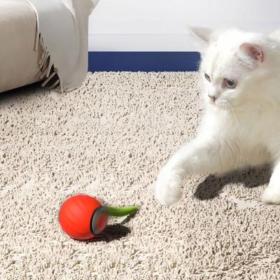 Automatic Moving Cat Toy Ball Two Speed Adjustment USB Rechargeable Smart Cat Toys Ball Speedy Tail Cat Toy Cat Game Accessories