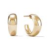 C-Shaped Minimalist Stud Earrings Women Sterling Plated 18K Gold Or White Lightweight Fashion Jewelry