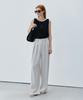 NON AND NON [Custom Length] Belt Loop Pintuck Wide Slacks_Nhsl6485 (Cream)