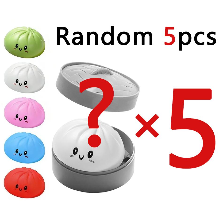 1-12Pcs Colorful Dumpling Slow Rebound Soft Pinch Decompression Kawaii Squeeze Office Desk Decor Home Office Desktop Ornaments