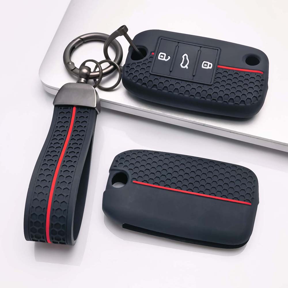 3 Button Silicone Key Case For MG ZS EV MG HS MG5 Roewe RX5 I5 Folding Remote Key Protector