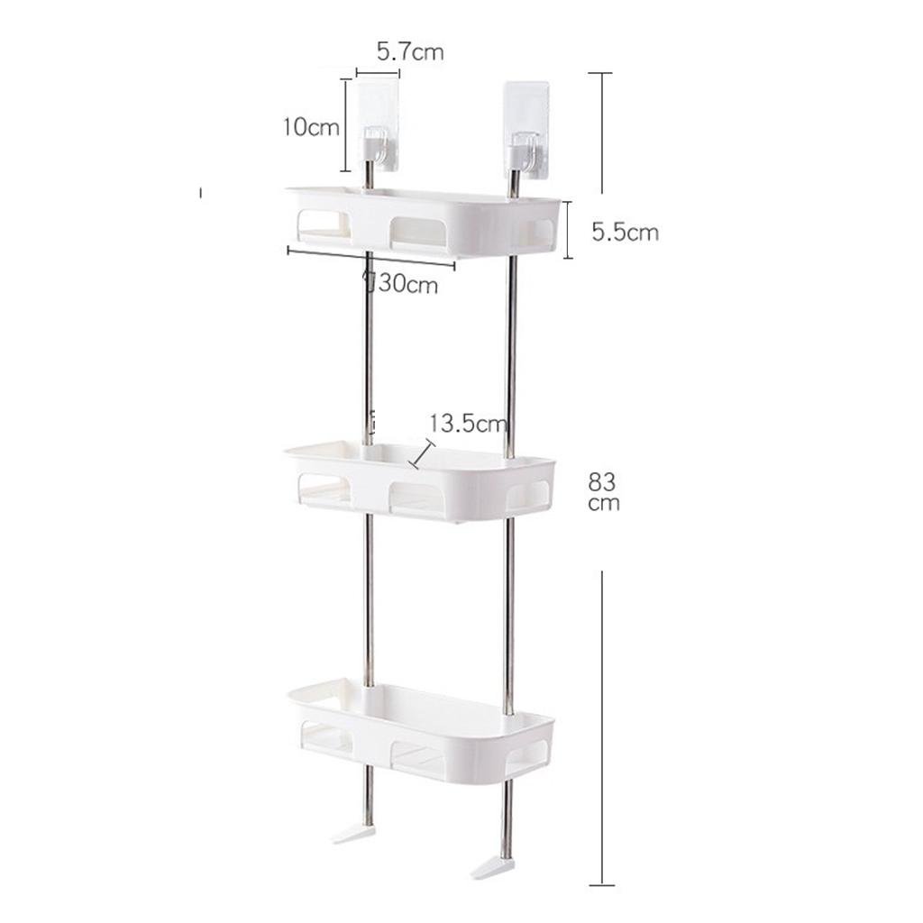 1/2/ Toilet Shelf Bathroom Storage rack -mounted Shower Shampoo Tissue Towels Holder