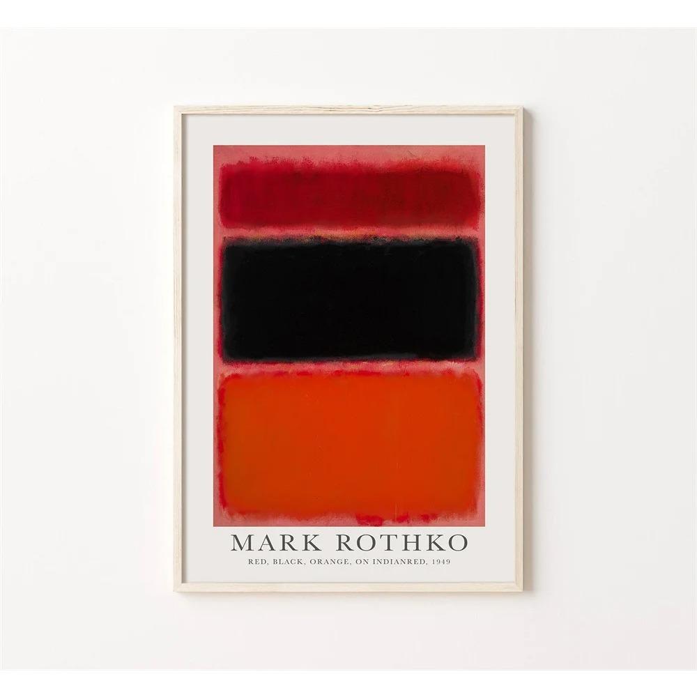 Pitture Astratte su Tela Stampa Mark Rothko Graffiti Minimalismo Poster e Stampe d'Arte Quadri Murali per Soggiorno Cuadros