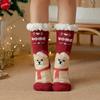 Christmas Fuzzy Socks Womens Winter Thermal Warm Floor Sock Soft Female Home Indoor Gifts Non Slip Grip Slipper Sock Fluffy