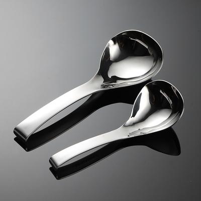 Shape Mouth Head 304 Stainless Steel Soup Spoon Deep Public Spoon Hanging Edge Noodles Scoop Kitchen Cookware Accessories