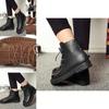 Casual Pu Women Leather Lace Up Combat Punk High Top Ankle Boots Boots Martin