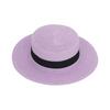 Beach Hat with Wrap-Around Brim, UV Protection Breathable Natural Straw Hat, Flat Top Summer Sun Hat for Beach Vacation Tropical Travel Outdoor