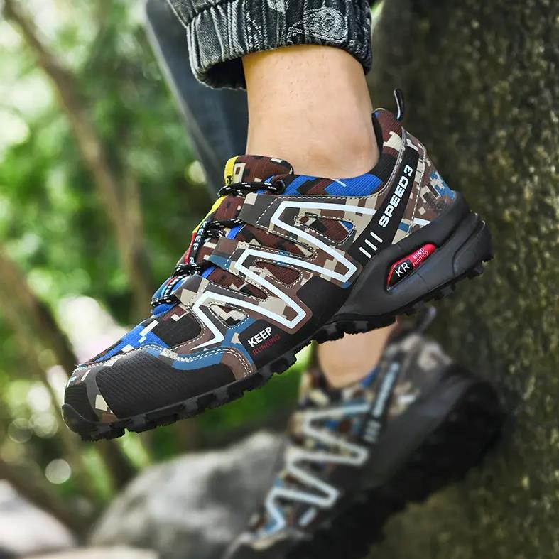 Men's Climbing Shoes Outdoor Non-slip Trekking Sneakers Fashion Comfortable Sports Shoes Plus Size 39-47