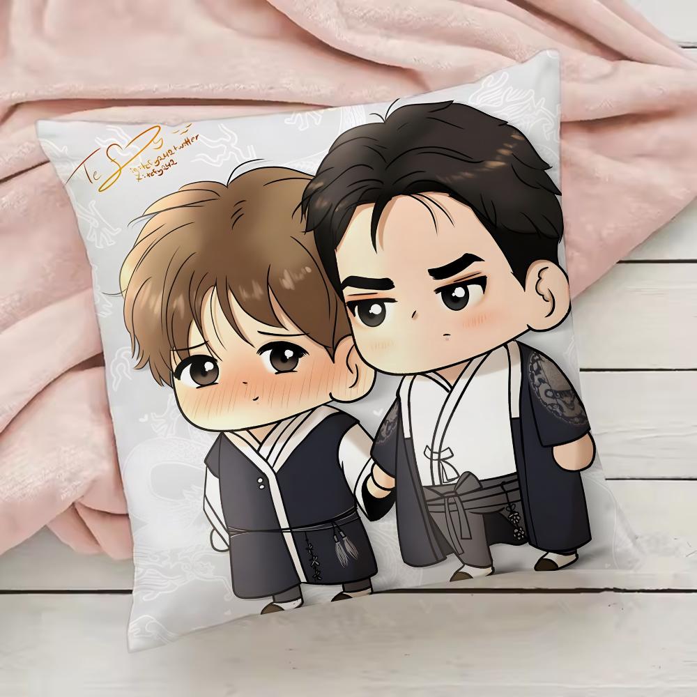 Jinx BL Comics Pillow Case Pillowcase Anti-dustmite Pillow Invisible Zipper Silky Short Plush Sofa Cushion Cover