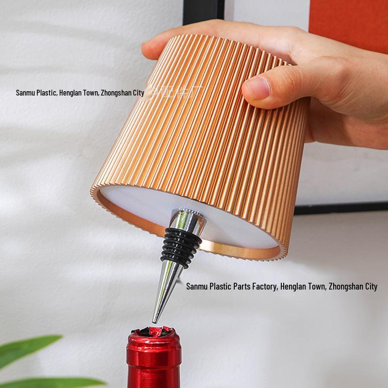 Rechargeable Wine Bottle Desk Lamp - Touch-Control Small Night Light for Bar, Restaurant & Home Decor