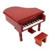 Wooden Music Box Piano Style Decorative Gold Plated Movement Pleasing Melody Clockwork Music Box