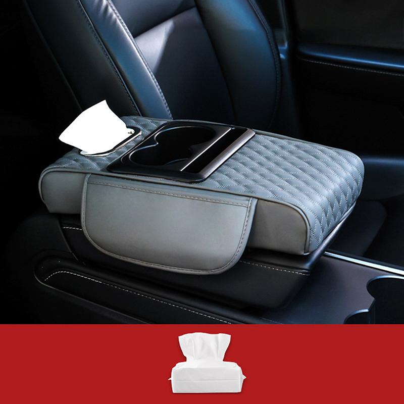 

1 шт., подушка-удлинитель для подлокотника автомобиля, многофункциональная, 7,5 см, утолщенная, для центральной консоли, подушка-опора для локтя, автомобильный органайзер серый