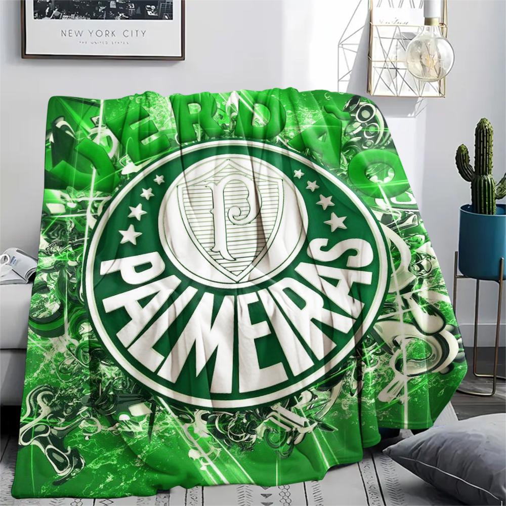 Palmeiras FC Pattern Flannel Blanket, High Quality Comfortable for All Seasons, Home Decor, Warmth and Comfort, Perfect for Gifts.