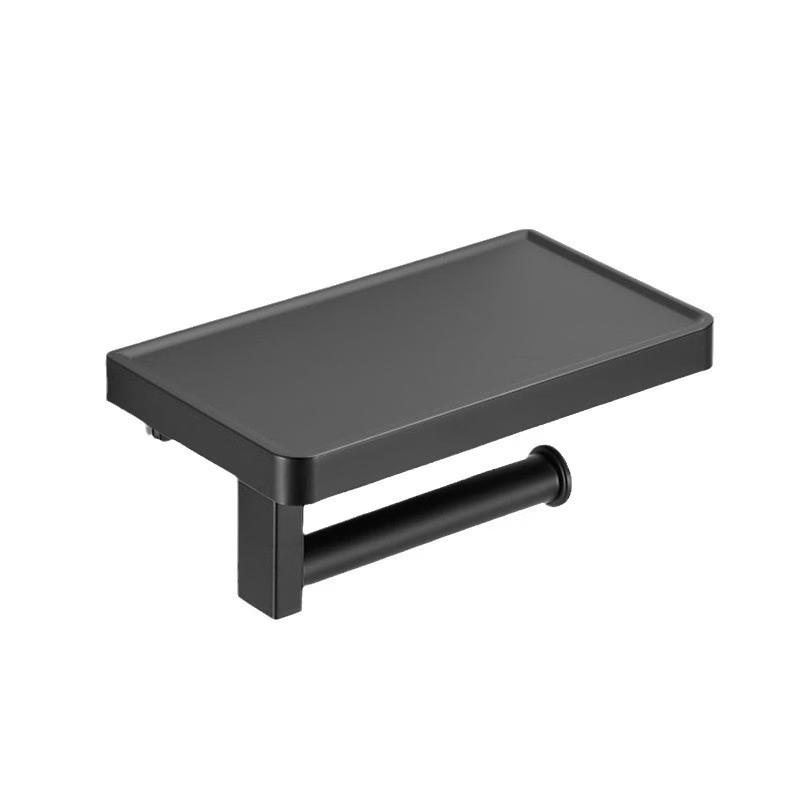 OEING Bathroom Wall-Mounted Toilet Paper Holder with Phone Shelf