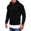New Men's Pullover Sweatshirt Striped Pleated Raglan Sleeve Hoodie