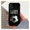 Football Soccer Ball  Phone Case For Samsung S25,S24,S23,S22,S20,S21,S10,Ultra,Plus,Lite,FE,Soft Silicone Black Cover