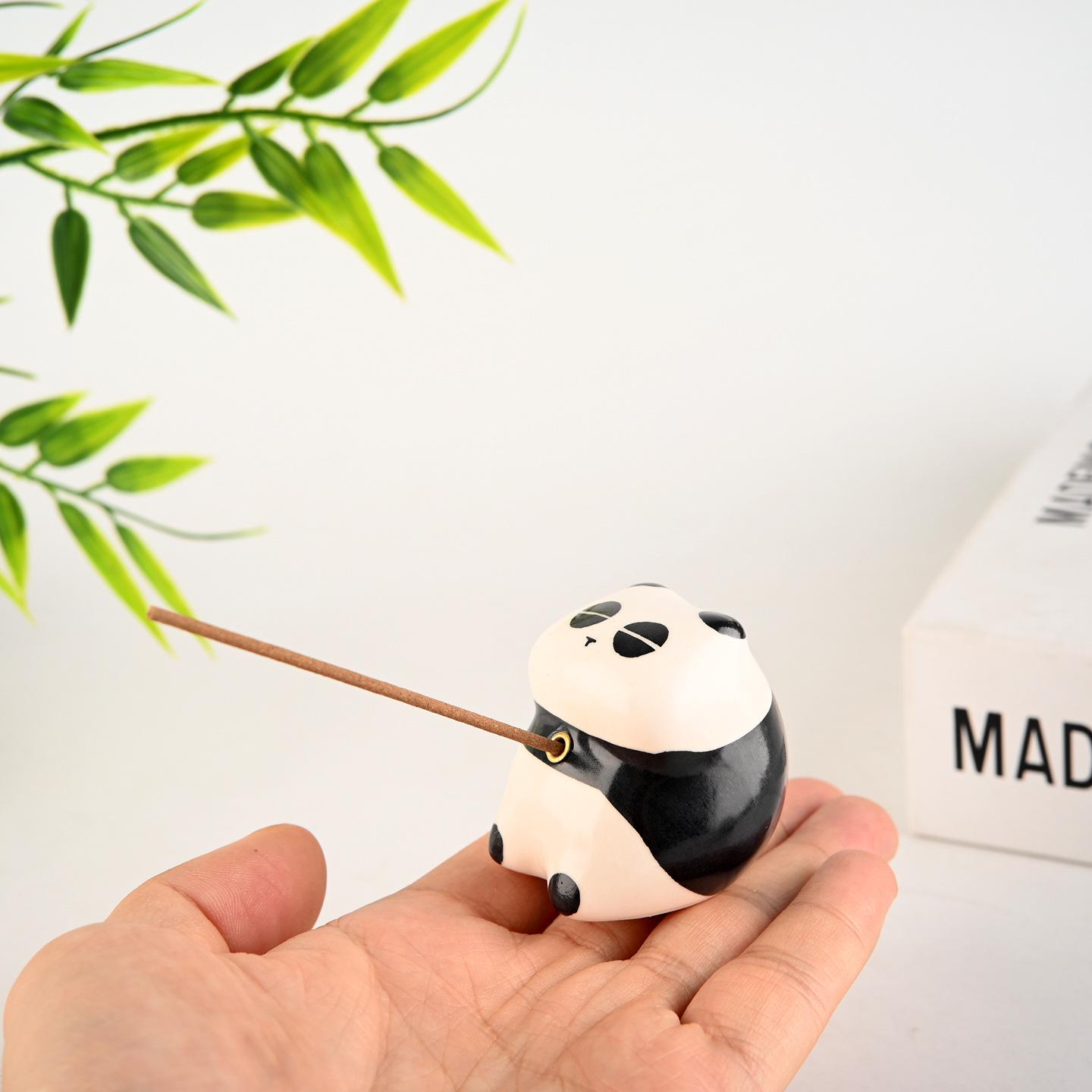 Ceramic Cute Panda Incense Holder - Chinese Style Incense Burner