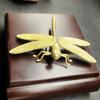 Removable Brass Dragonfly Figurines Simulation Animal Wings Toy  Office Desk Small Ornament