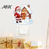 Christmas Bedroom Decor Sticker Santa Claus Switch Sticker, Light Decal for Xmas Holiday, Decals Removable Self-Adhesive Wall Living Room