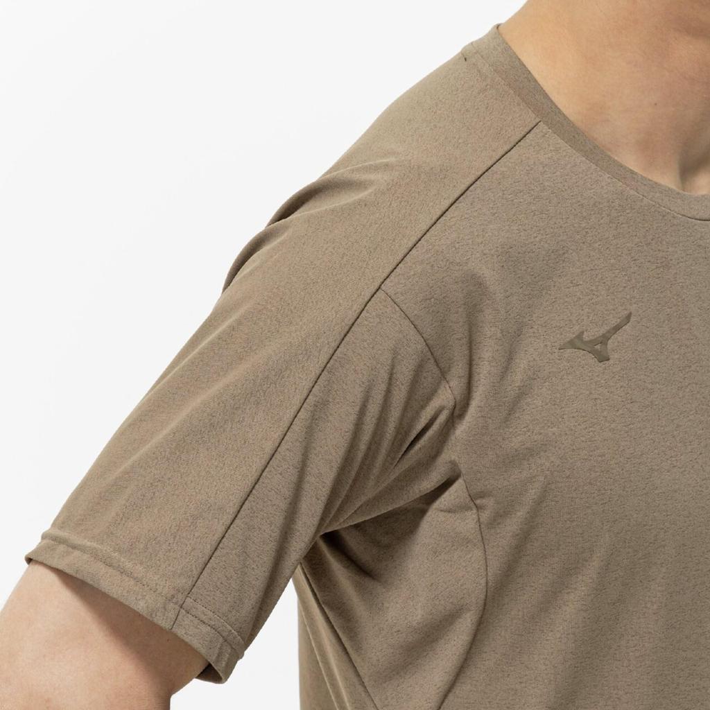 Mizuno Soft Dry Training XL Men's T-Shirt, 32MAB023, Camel,