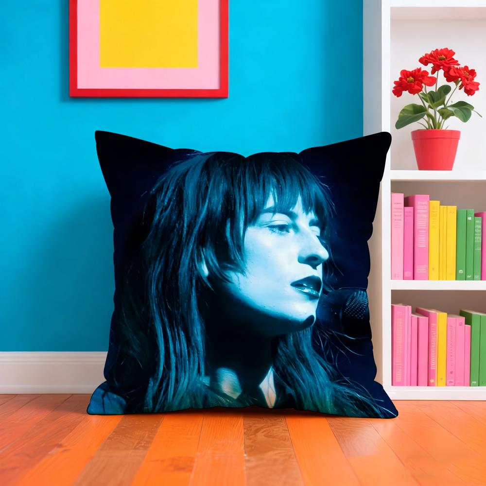 Faye WWebster Singer Pillow Case Pillow Case Plush Fabric Soft Double Sided Print Home Sofa High Quality Cushion