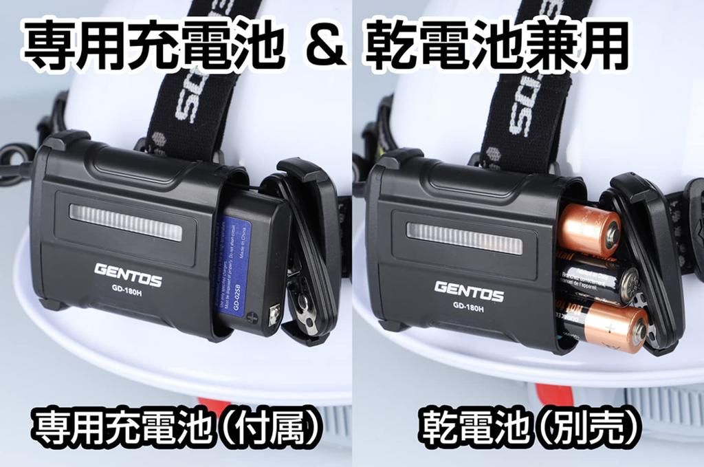 GENTOS LED Headlight USB Rechargeable 600 Lumens 4 Hours of Practical Lighting Rear Recognition Uses Dedicated Rechargeable Battery or 3 AA Batteries