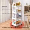 1 Stück 3-stöckiges Küchen-Multifunktionsregal, mobiler Wagen, Boden-zu-Decke-Mehrschicht-Lagerregal, Bücherregal, Snacks, Obst- und Gemüse-Lagerregal