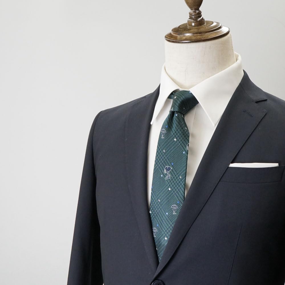 Tie Snoopy Necktie PN914458 Green SNOOPY Business Brand Necktie Present [Peanuts]