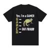 T-shirt Drôle Grenouille Meme Fraude Fiscale Joueur Hommes Femmes Mode Hip Hop Vintage T-shirt Décontracté Lâche Manches Courtes T-shirts