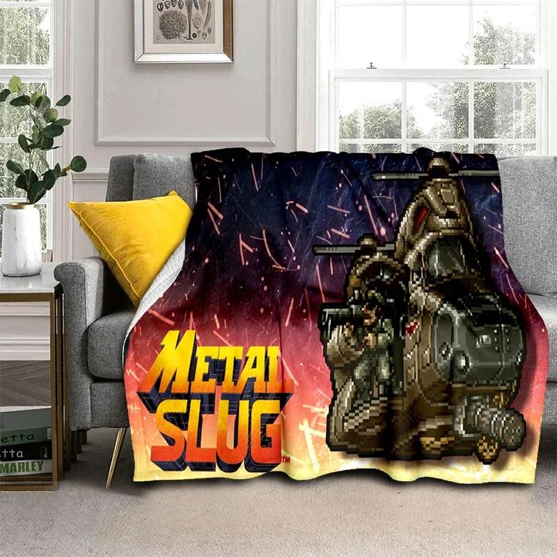 Retro Game Metal Slug Gamer Cartoon Blanket,Soft Throw Blanket for Home Bedroom Bed Sofa Picnic Travel Office Cover Blanket Kids