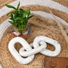 Elegante Nodo a Catena in Marmo- Moderni Oggetti Decorativi da Tavolino da Caffè- Decorazioni per la Casa da Libreria, Decorazioni da Tavolo per Soggiorno