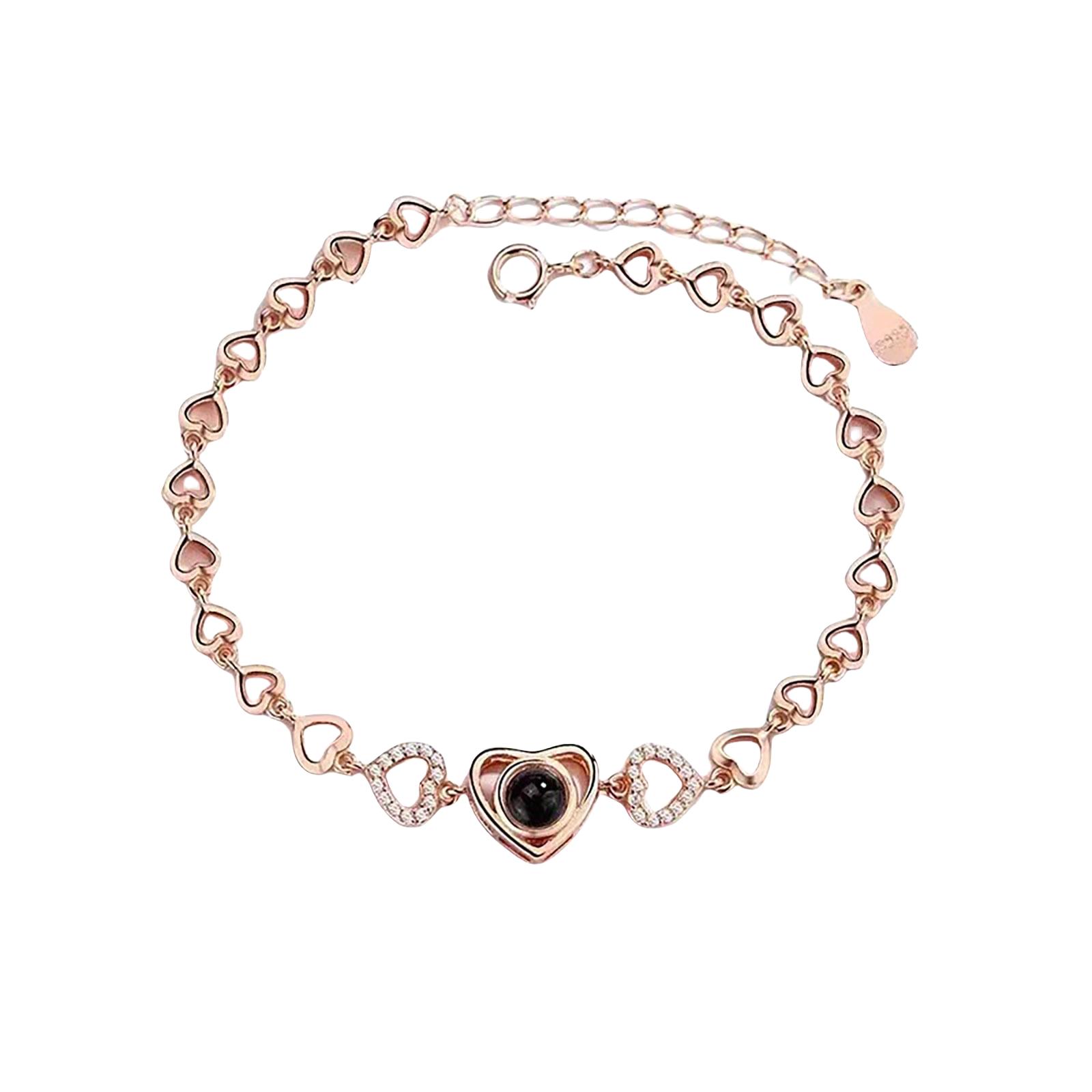 

Персонализированный Кастомизированный Браслет с Проекцией Цвета Любви с Фотографией, Юбилейный Памятный Подарок на День Рождения для Матери, Леди, Жены, Дочери, Бабушки One Size