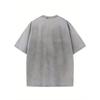 Houston Graphic Cotton T-Shirt for Men - Retro Style, Mountain Landscape Print, Casual Fit, All-Season Wear, Machine Washable