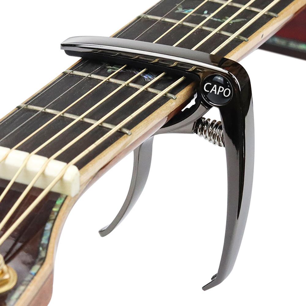 Metal Guitar Capo Guitar Tuner Clamp Zinc Alloy Professional Key Trigger Capo for Acoustic Electric Guitar with Rubber Grip