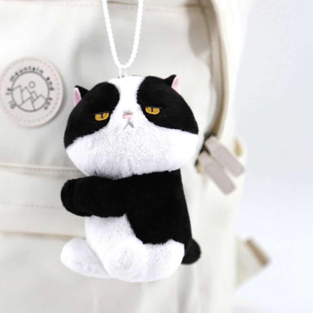 Cartoon Animal Cat Plush Pendant Soft Key Chain Cute Cartoon Clip Doll Toy  Birthday Gift