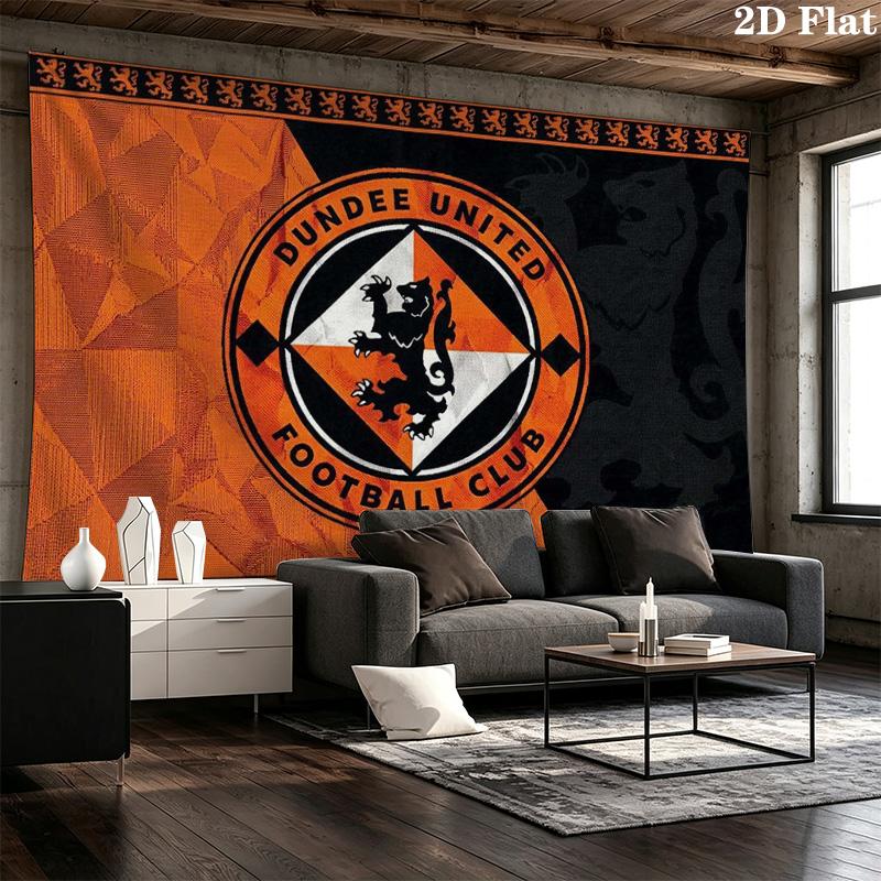 Dundee United FC Wall Tapestry Aesthetic Wall Hanging Printed Fabric Blanket Decorative Tapestries for Bedroom Living Room Home Decor