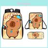 Capybara Cartoon Schulrucksack Aus Atmungsaktivem Oxford-Gewebe Für Grundschüler