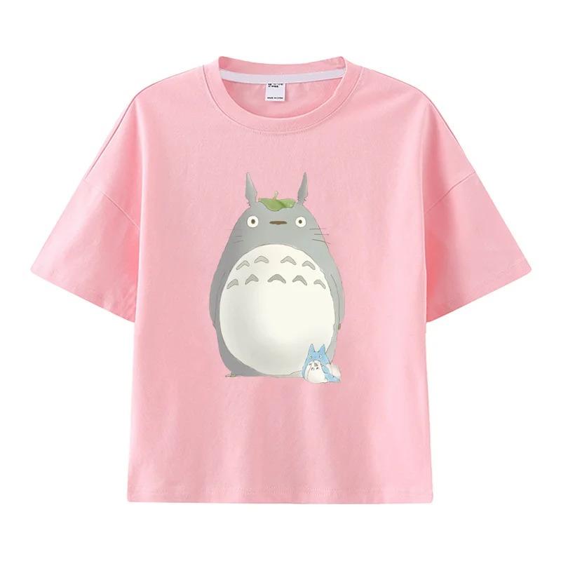 Summer Cartoon Hayao Miyazaki Totoro Printed Children's T-shirt Short Sleeved Street Fashion Men's and Women's Clothing