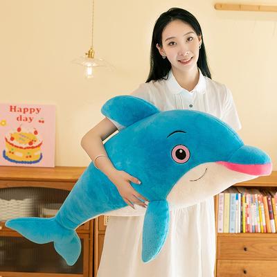 Niedliche Aquarium Puppe Plüschtier Schlafender Streifen Puppe Kinder Delfin Stoffpuppe Wurfkissen Boden Marketing Geschenk