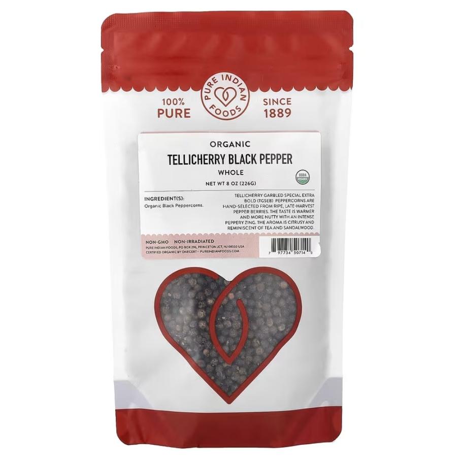 [Pure Indian Foods] Ground Cayenne / Malabar Black / Tellicherry Black Pepper 226g (8oz)