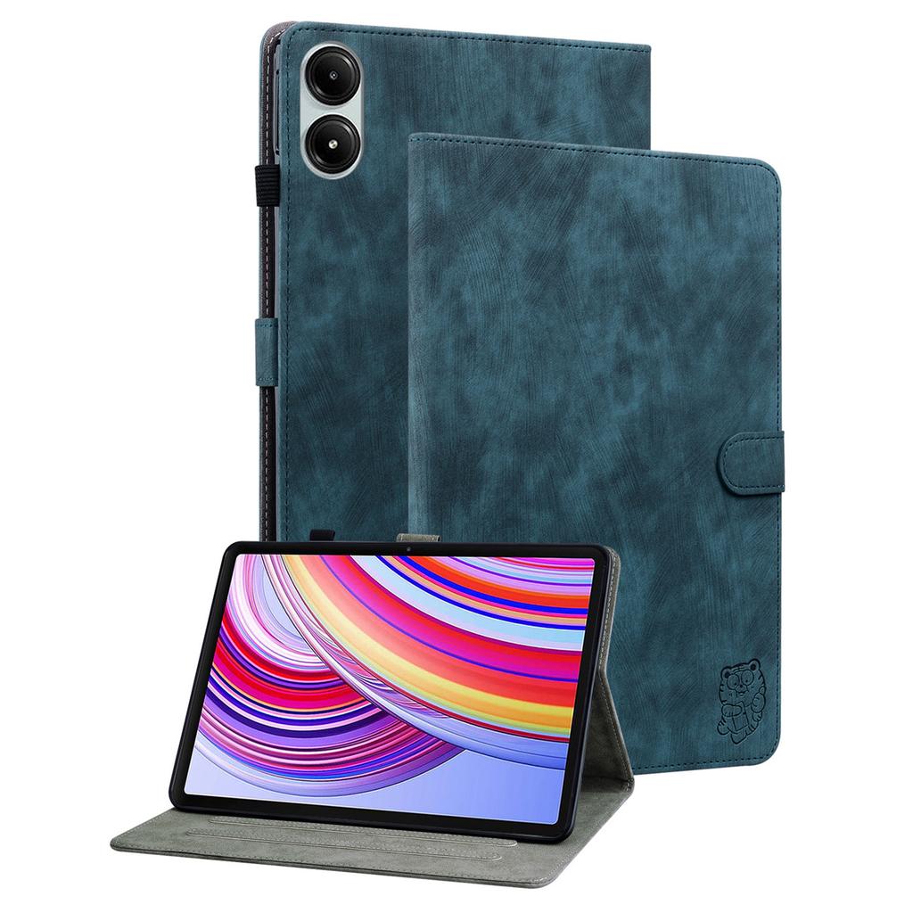 Für Xiaomi Redmi Pad Pro/Redmi Pad Pro 5G/Poco Pad Hülle Niedlicher Tiger Aufdruck PU Leder Ständer Tablet Hülle