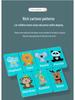 Wooden Animal & Fruit Word Matching Puzzle and Domino Game for Early Education