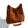 Large Capacity Women Drawstring Tote Bag Japanese Ins Style Casual Crossbody Shoulder Bag for Daily Commute Shopping