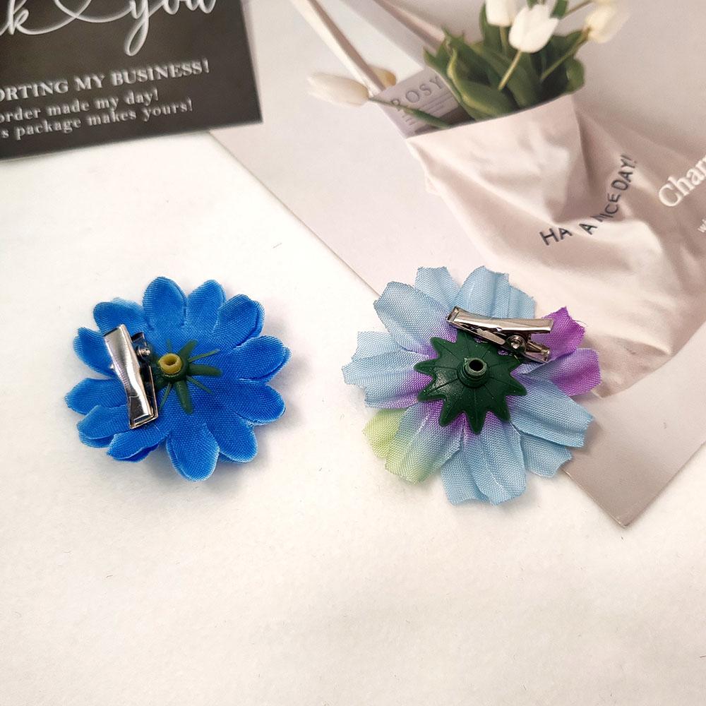 5pc European and American Daisy Flower Hair Side Clips Hairpin for Women Girls Korean Photo Vacation Headwear Hair Accessories