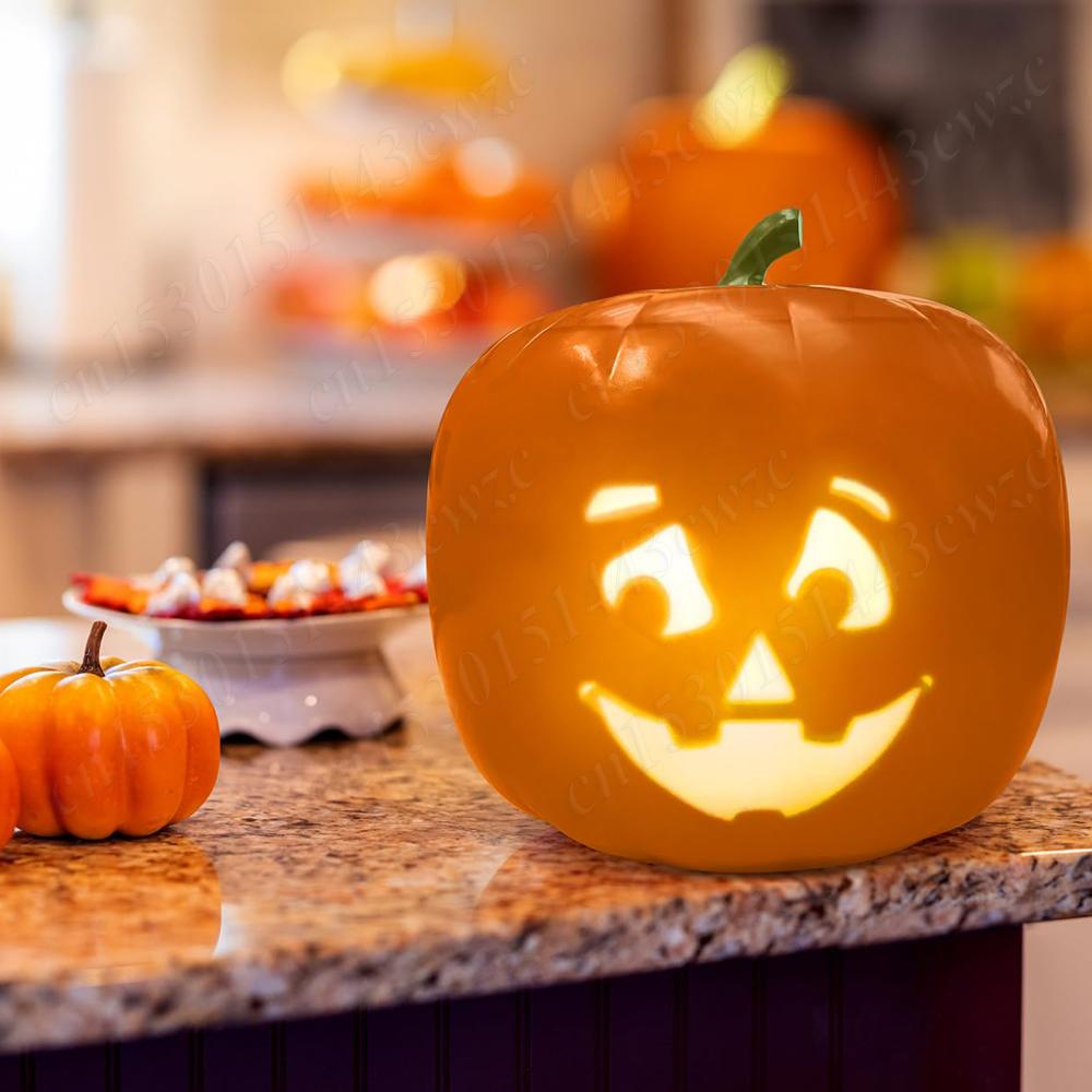 Lanterna Zucca di Halloween Parlante & Cantante Edizione Jack Espressione Divertente Lampade Zucca Proiettore Integrato Decorazione Halloween Fai da Te