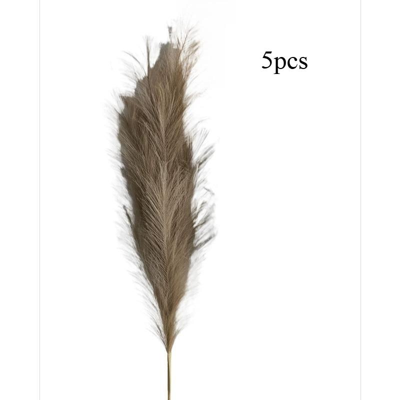 5pcs Extra Large Pampas Grass Stems 120cm Fluffy Artificial Silk Reed for Boho Home Wedding Decor