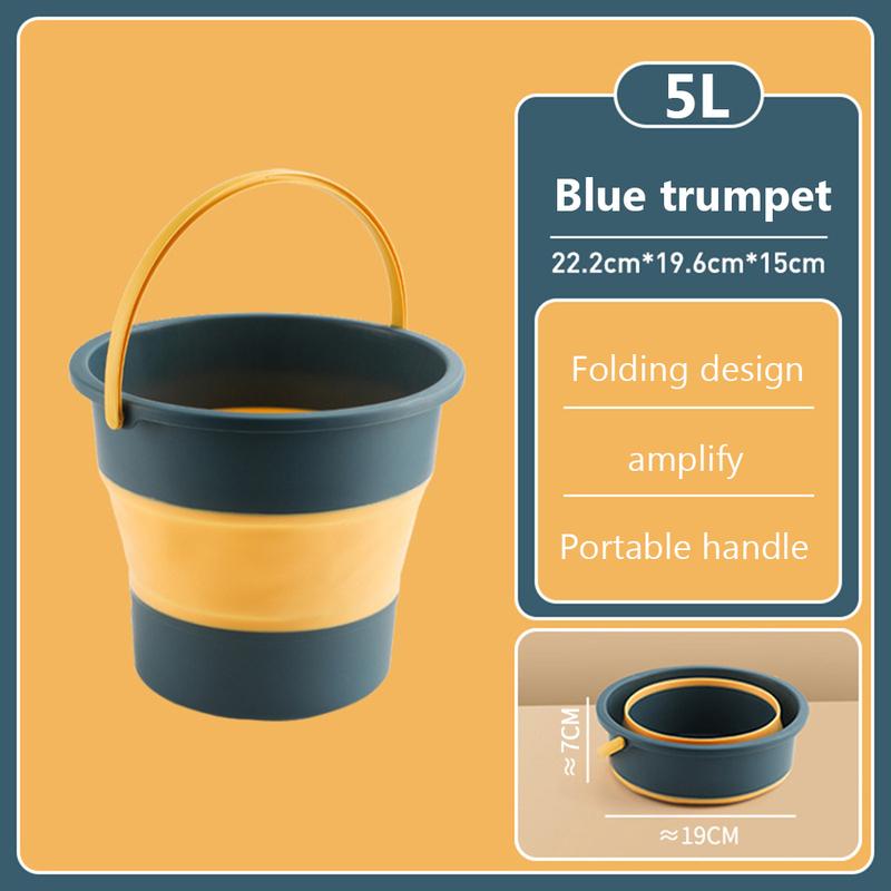 17LSilicone Bucket for Fishing Promotion Folding Bucket Car Wash Outdoor Fishing Supplies Square Bathroom Kitchen Camp Bucket