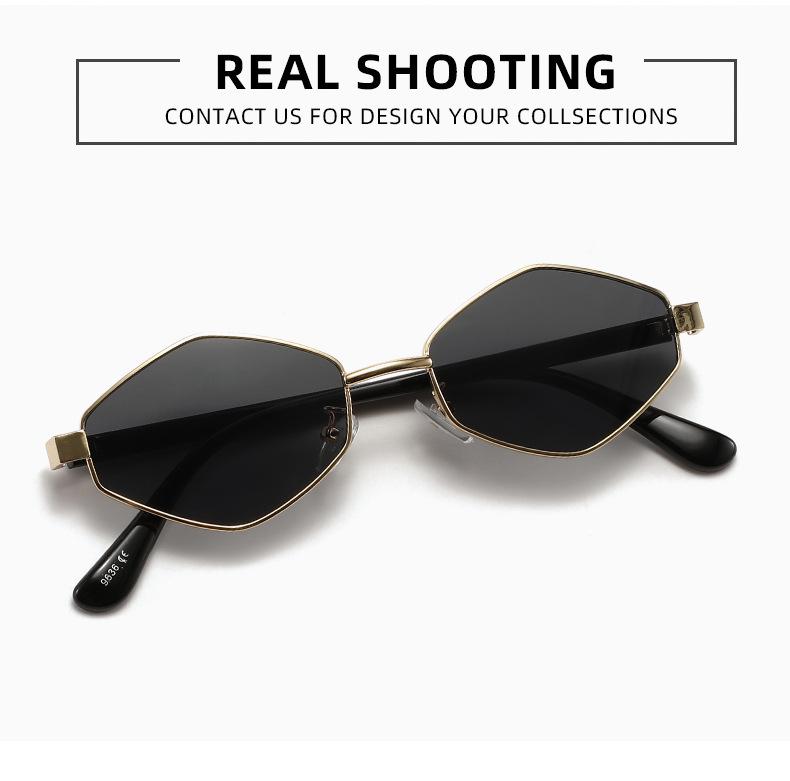 High-End Cross-Border Diamond Metal Sunglasses - Trendy Runway Style with UV Protection