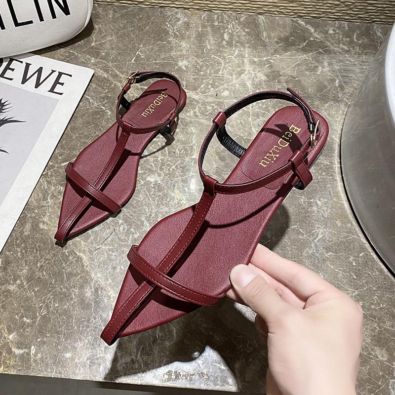 Fashion Women's Flat Sandals 2025 Summer New Trend Hot Selling Women's Elegant Dresses Party Shoes Fashion Sandals Zapatos De Mujer